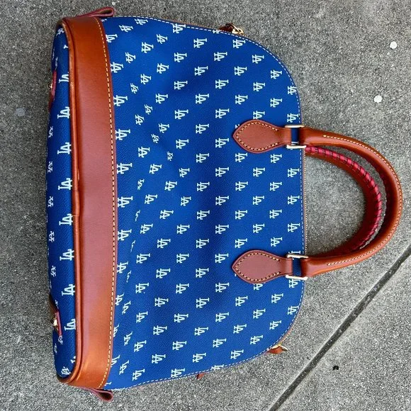 Dooney & Bourke Dodgers Satchel with Leather Accents - Picture 2 of 7